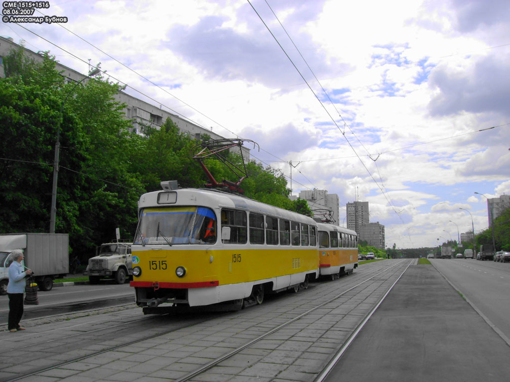 Moscow, Tatra T3SU № 1515
