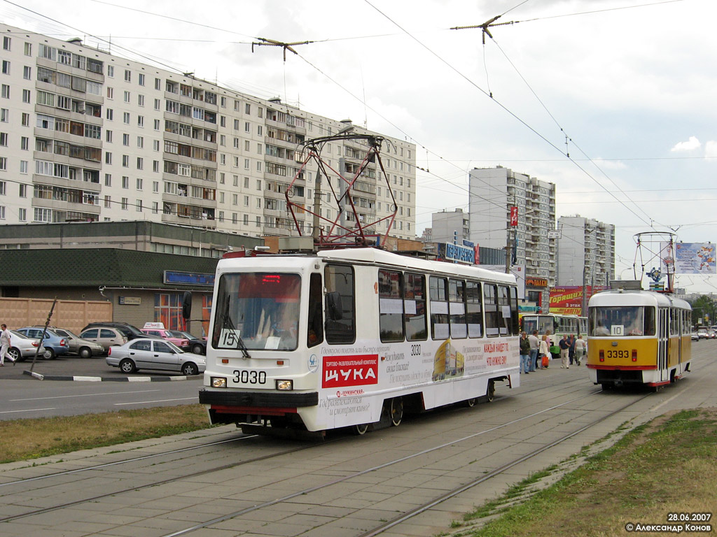 Москва, 71-134А (ЛМ-99АЭ) № 3030; Москва, МТТЧ № 3393
