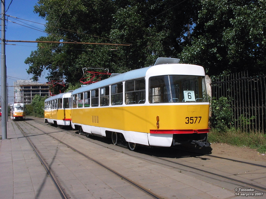 Москва, Tatra T3SU № 3577