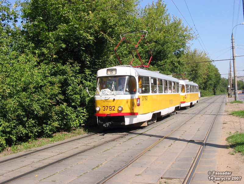 Москва, Tatra T3SU № 3792