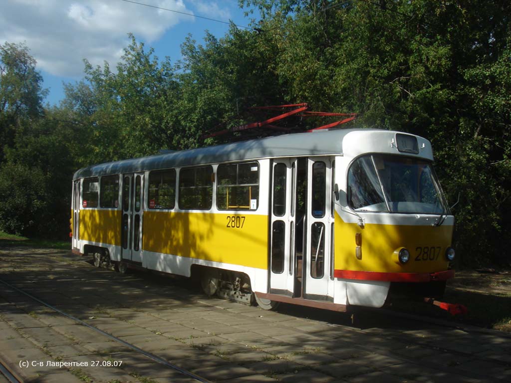 Москва, Tatra T3SU № 2807