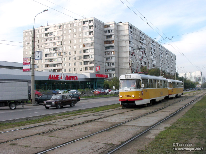 Москва, Tatra T3SU № 3906