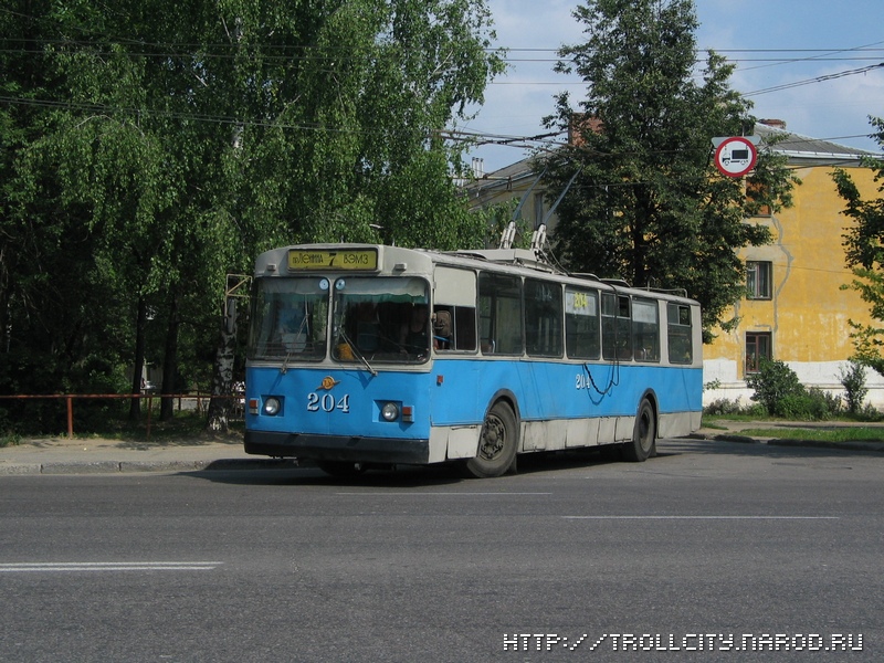 弗拉迪米爾, ZiU-682V [V00] # 204; 弗拉迪米爾 — Closed Trolleybus Lines