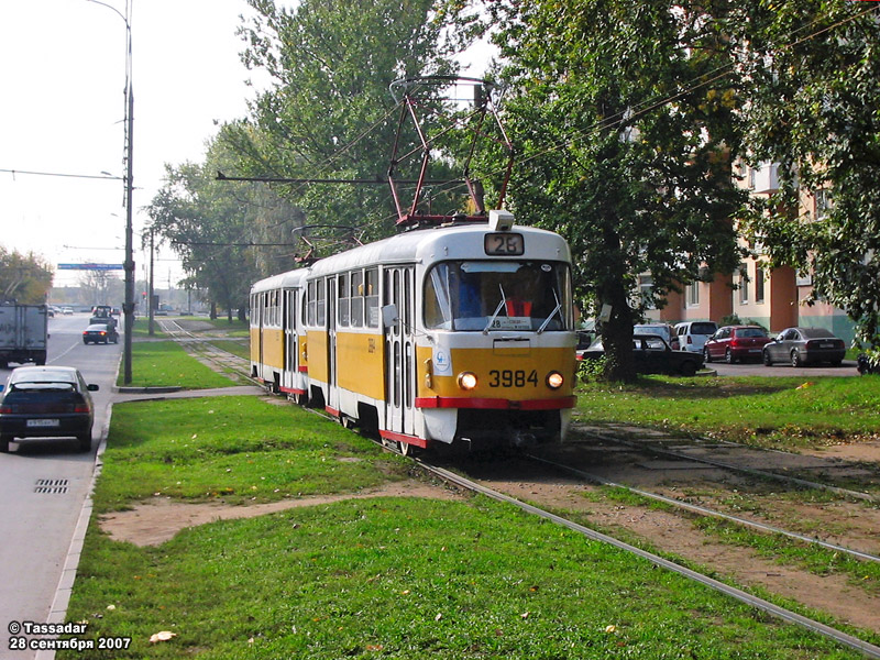 Moscow, Tatra T3SU № 3984