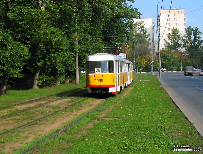Москва, Tatra T3SU № 3985