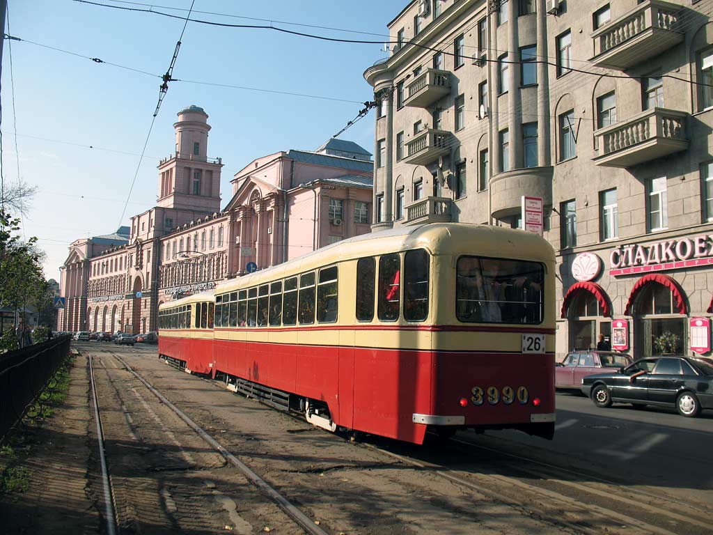 Saint-Petersburg, LP-49 č. 3990; Saint-Petersburg — Parade of the 100th birthday of St. Petersburg tram