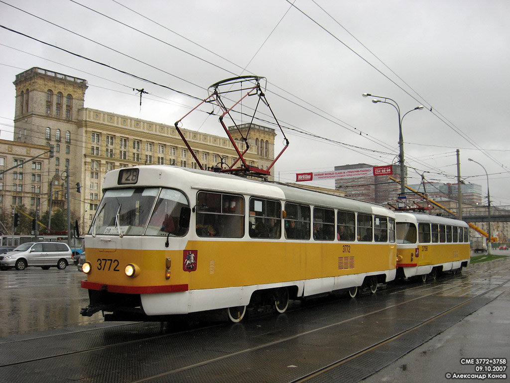 Москва, Tatra T3SU № 3772
