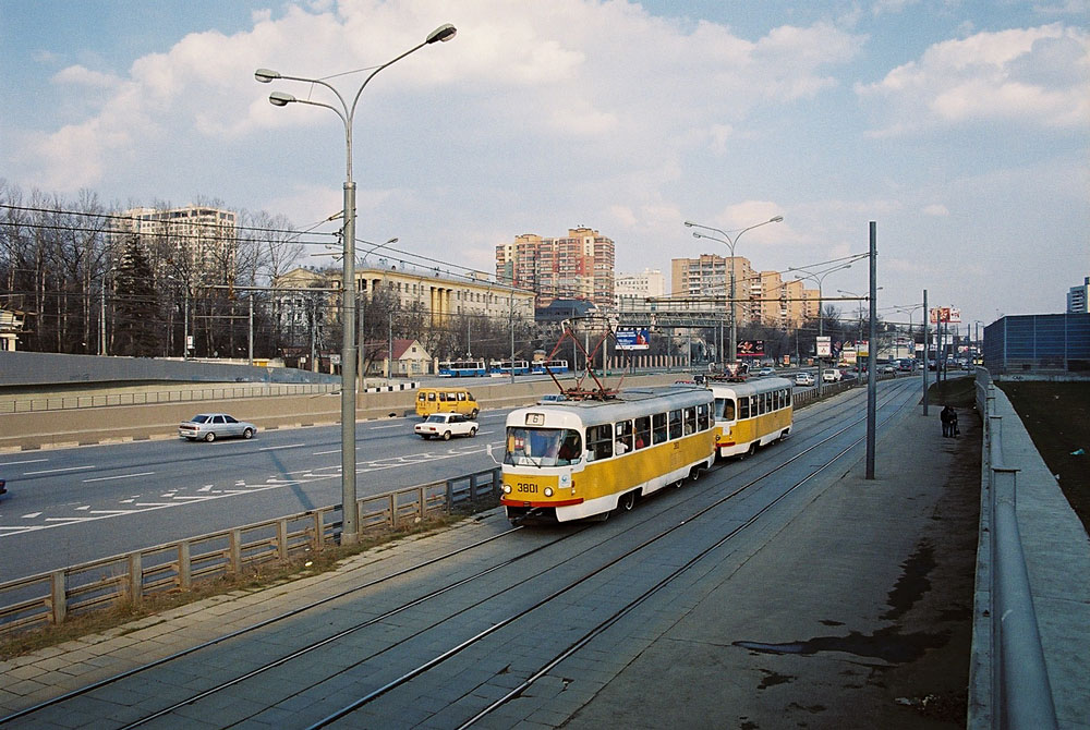 Москва, Tatra T3SU № 3801