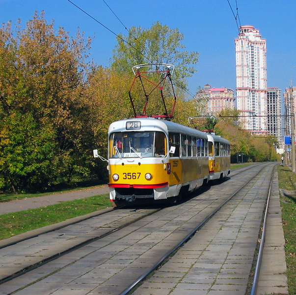 Москва, Tatra T3SU № 3567