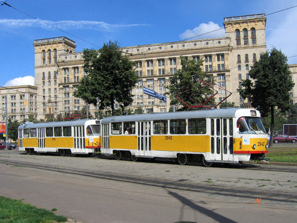 Москва, Tatra T3SU № 3940