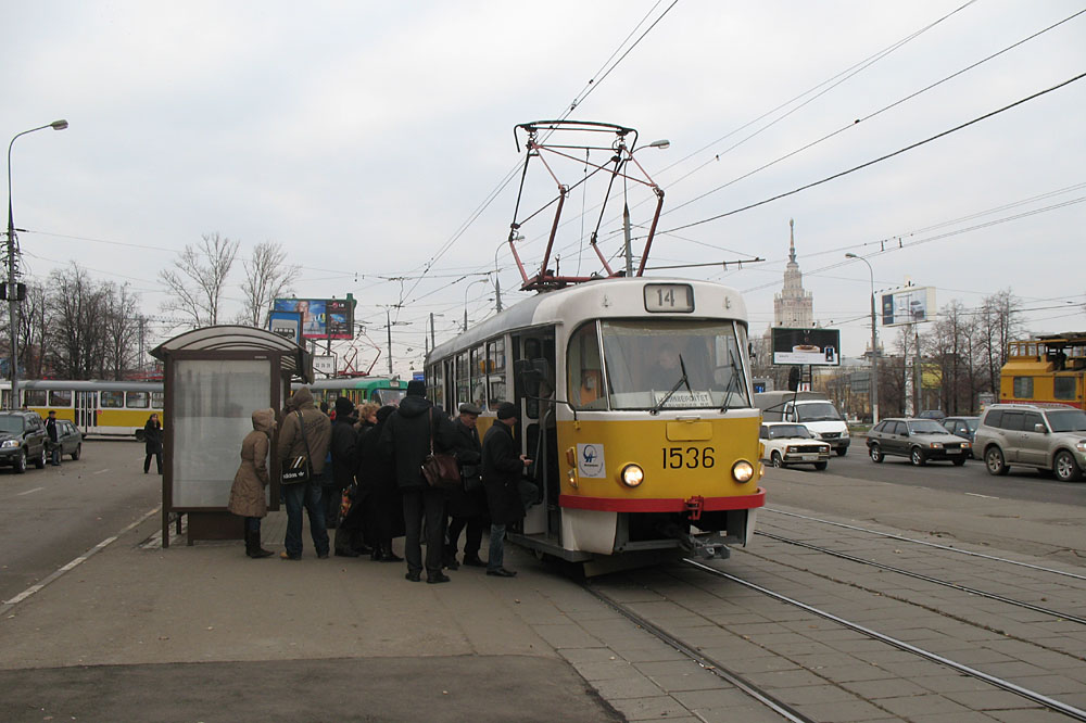 Москва, Tatra T3SU № 1536