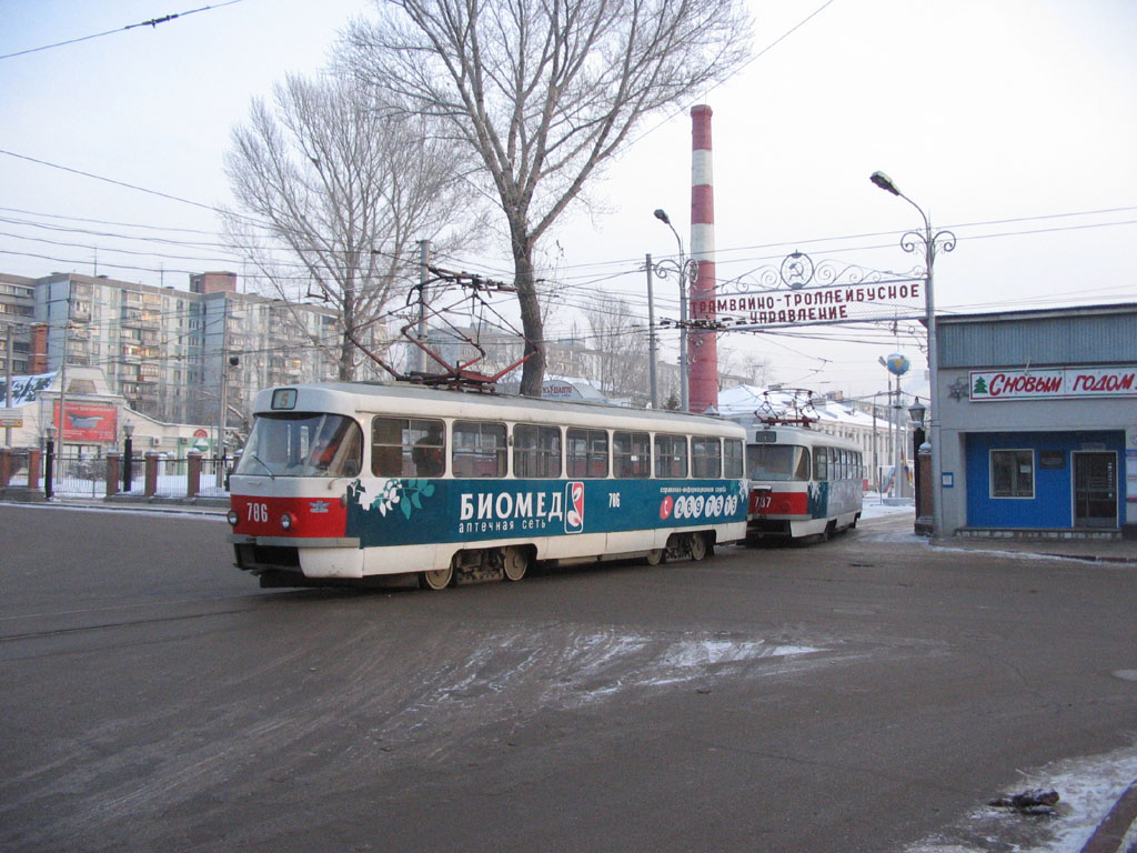 Самара, Tatra T3SU № 786; Самара — Городское трамвайное депо