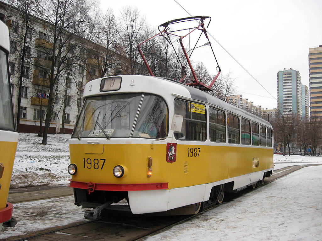 Москва, Tatra T3SU № 1987