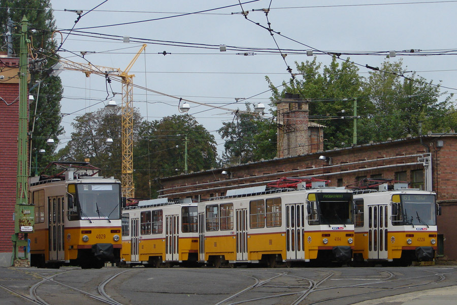 Budapest, Tatra T5C5 № 4029; Budapest, Tatra T5C5K № 4114; Budapest, Tatra T5C5K № 4226; Budapest — Tram depots