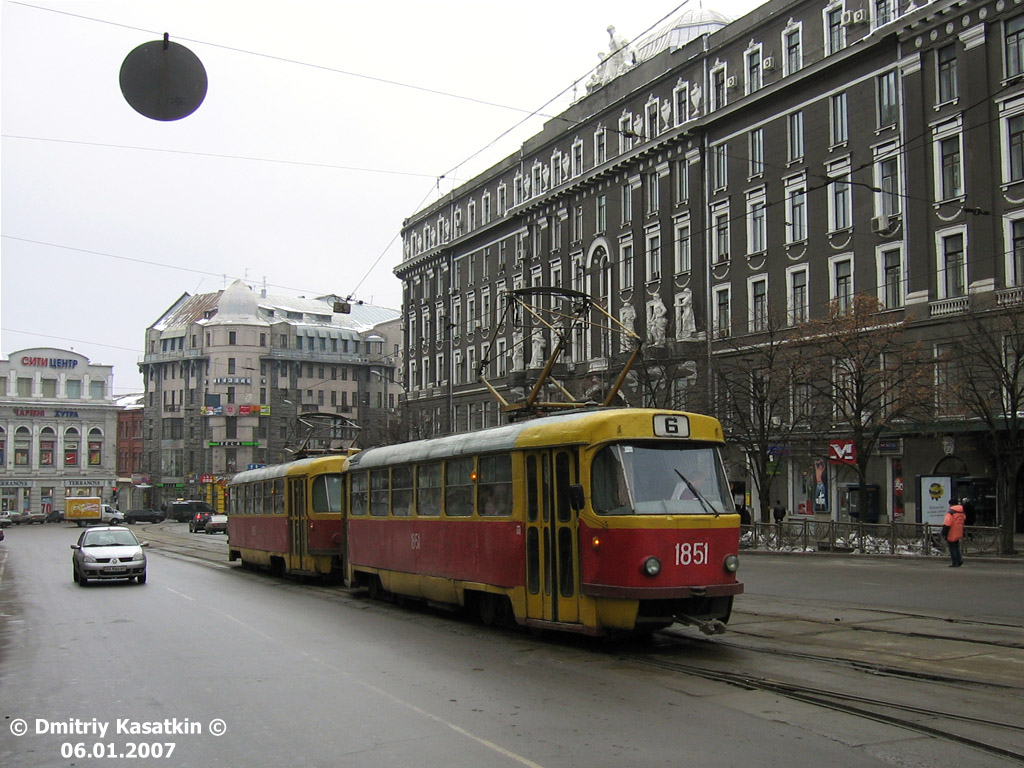 Kharkiv, Tatra T3SU (2-door) N°. 1851