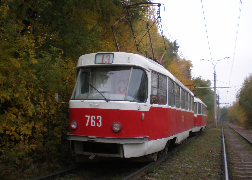Самара, Tatra T3SU (двухдверная) № 763