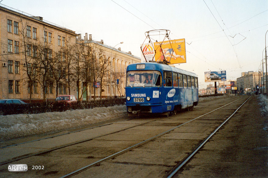 Москва, Tatra T3SU № 3766
