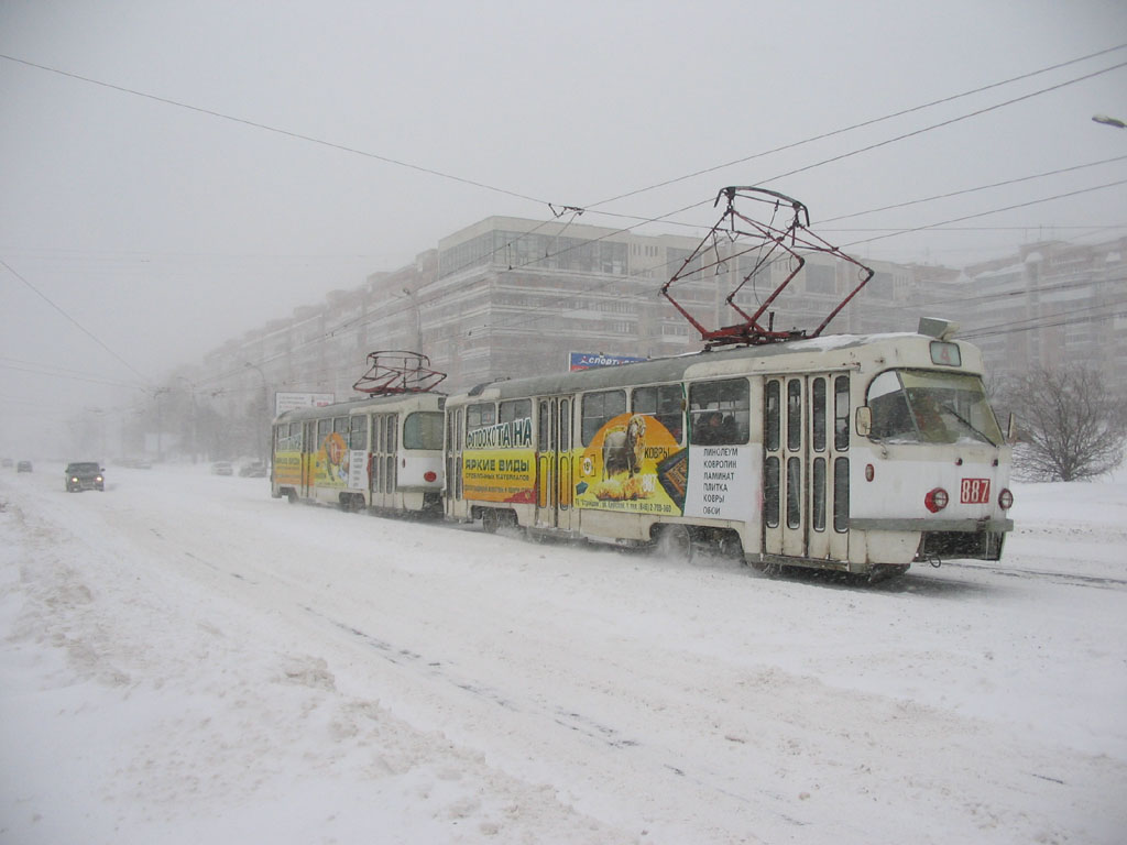 Самара, Tatra T3SU № 887; Самара — Снегопад 23-25 января 2008 г.