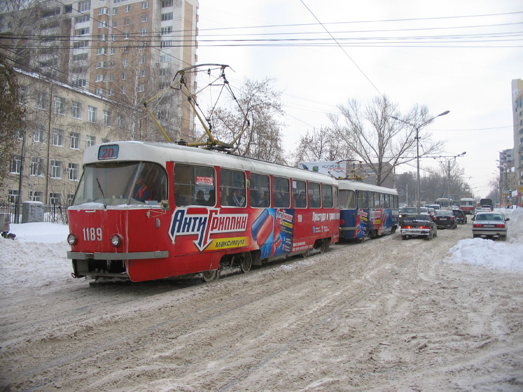 Самара, Tatra T3SU № 1189; Самара — Снегопад 23-25 января 2008 г.