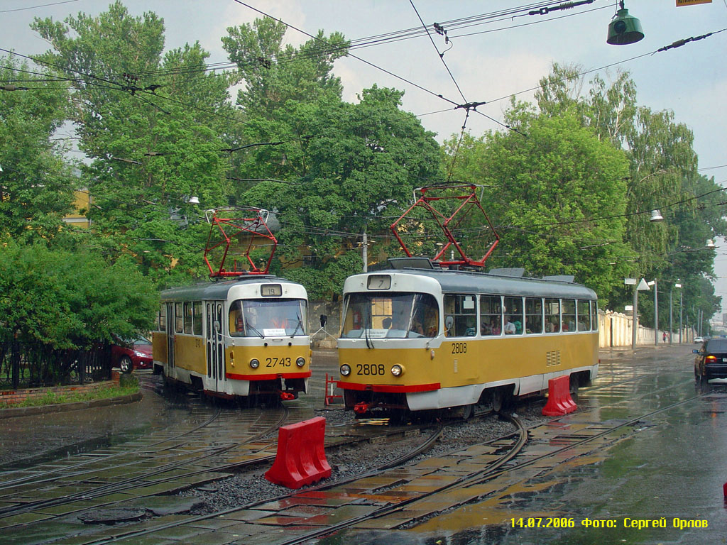 Москва, Tatra T3SU № 2808; Москва, Tatra T3SU № 2743