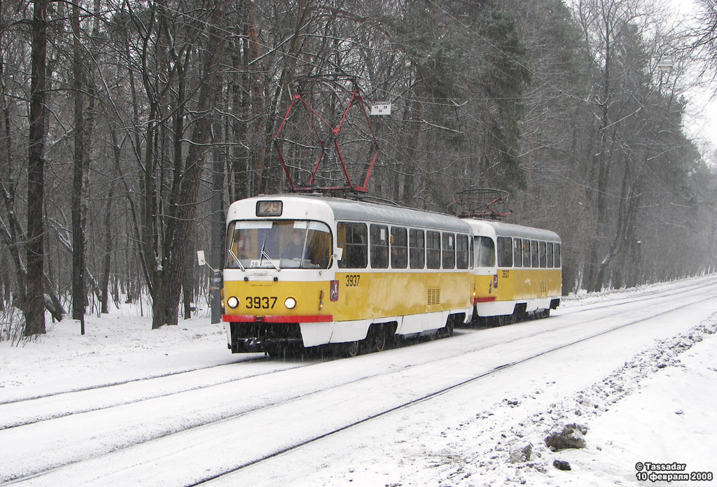 Москва, Tatra T3SU № 3937