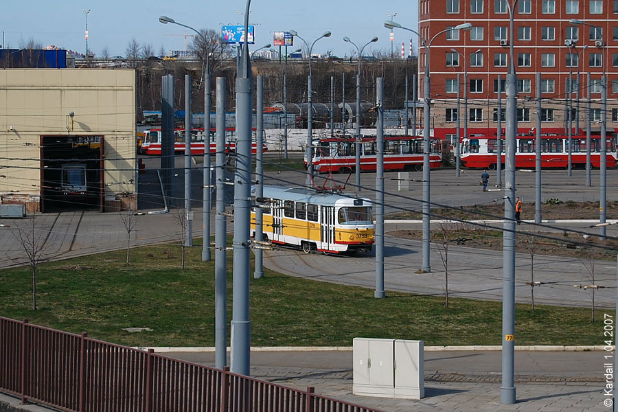 Moscow, Tatra T3SU № 3758