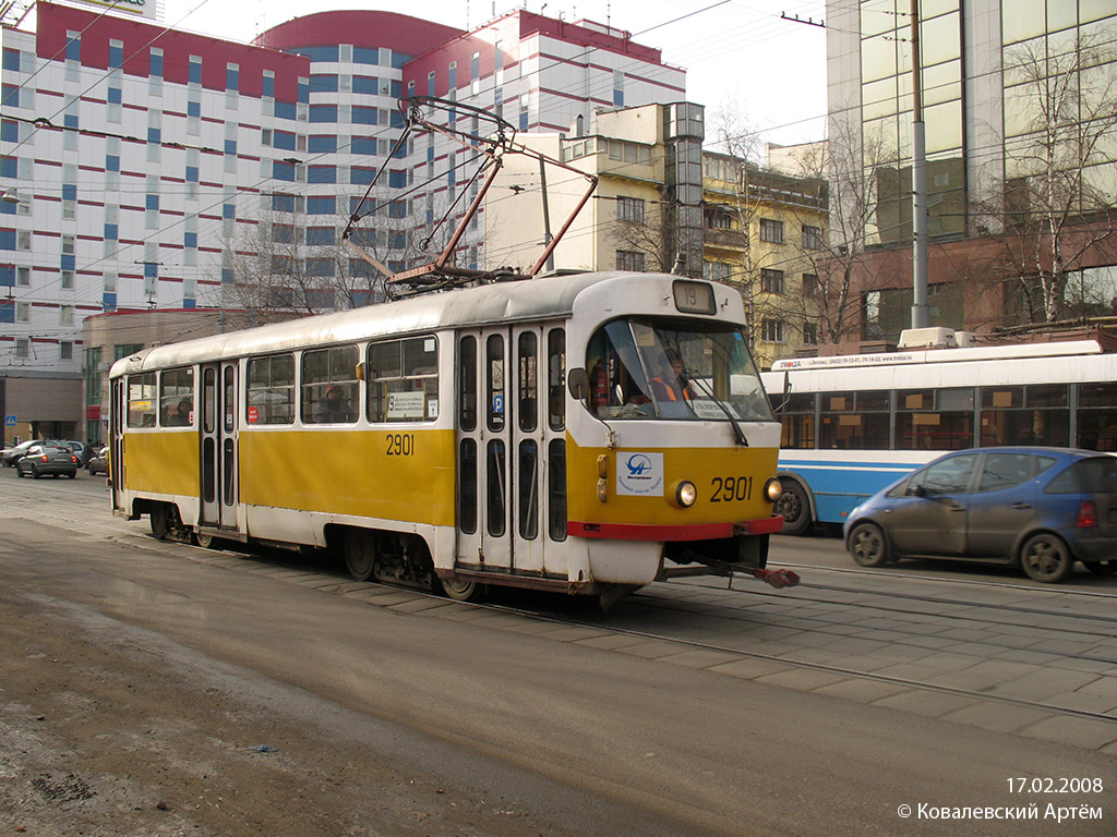 Москва, Tatra T3SU № 2901