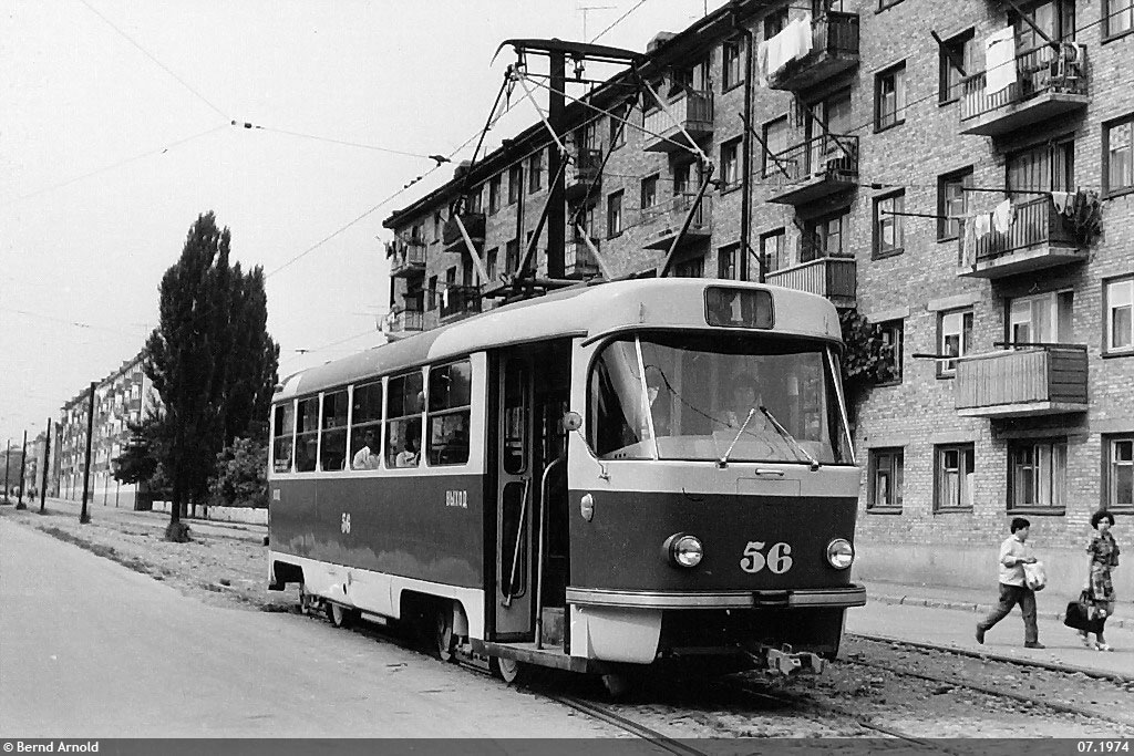 Владикавказ, Tatra T3SU (двухдверная) № 56; Владикавказ — Исторические фотографии и открытки — 2