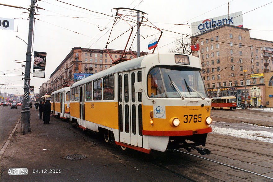 Москва, Tatra T3SU № 3765