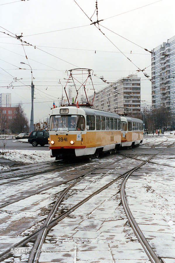 Moscow, Tatra T3SU № 3941