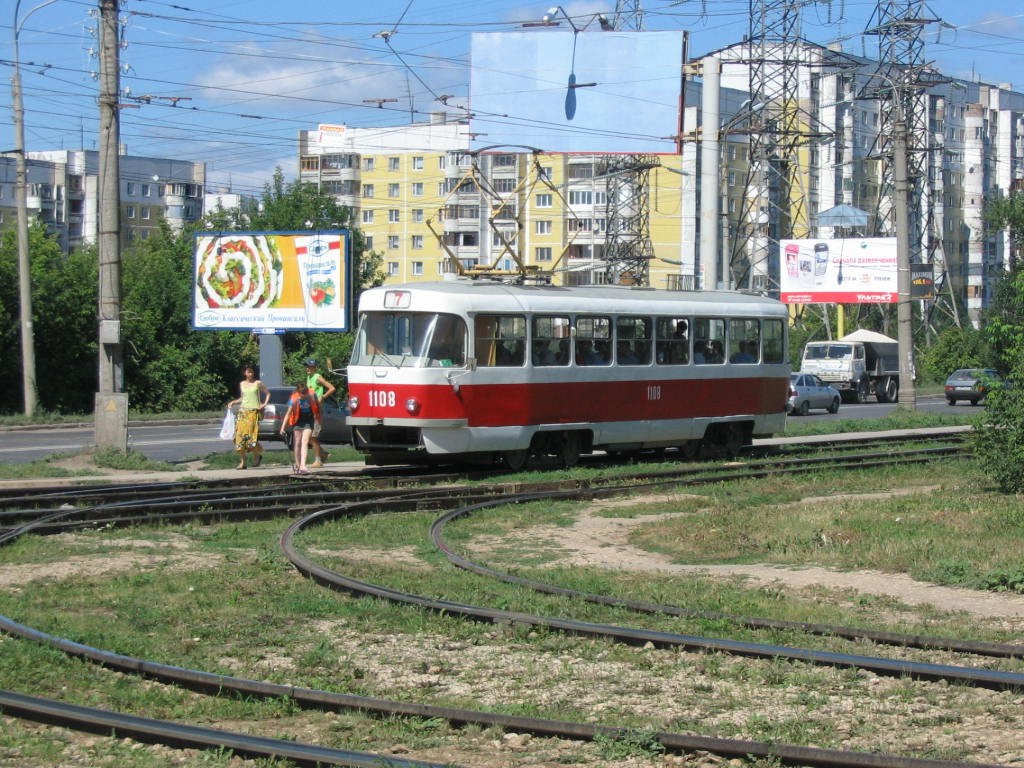 Самара, Tatra T3SU (двухдверная) № 1108