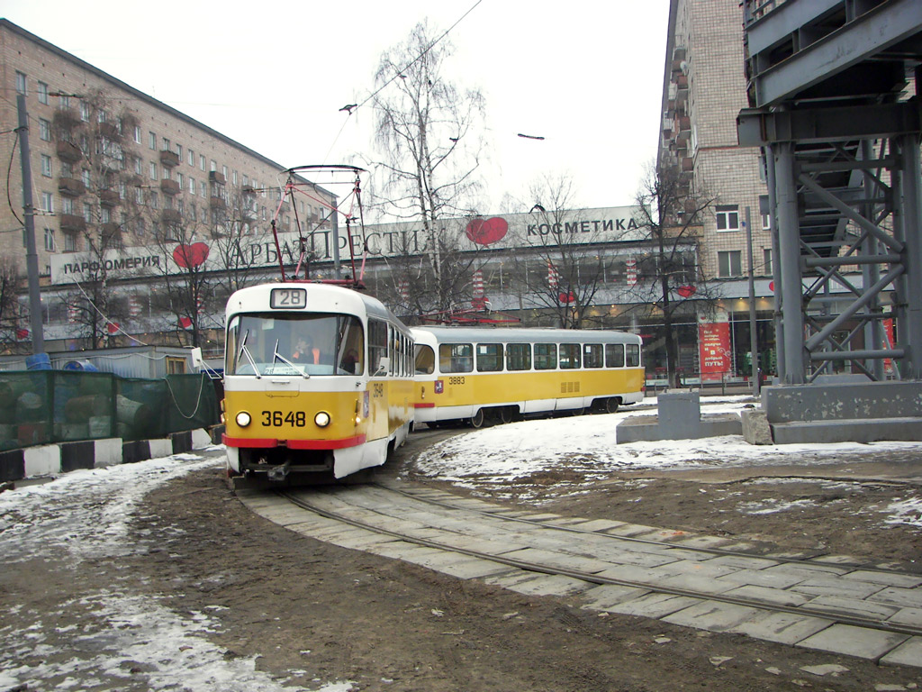 Москва, Tatra T3SU № 3648