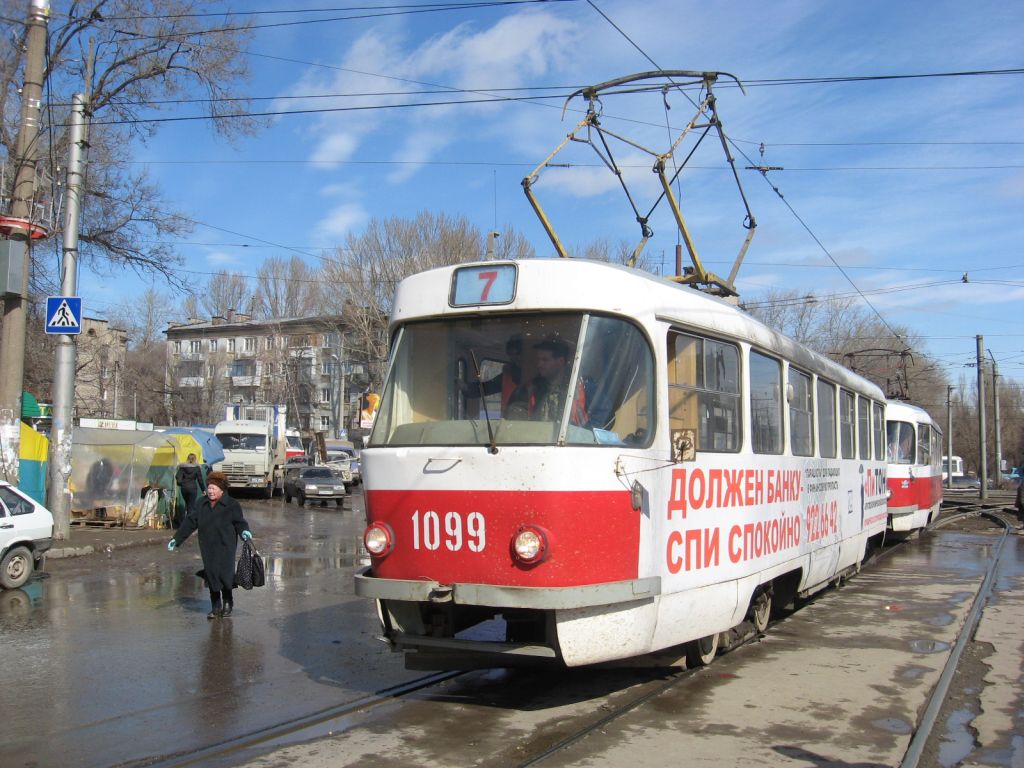 Самара, Tatra T3SU (двухдверная) № 1099