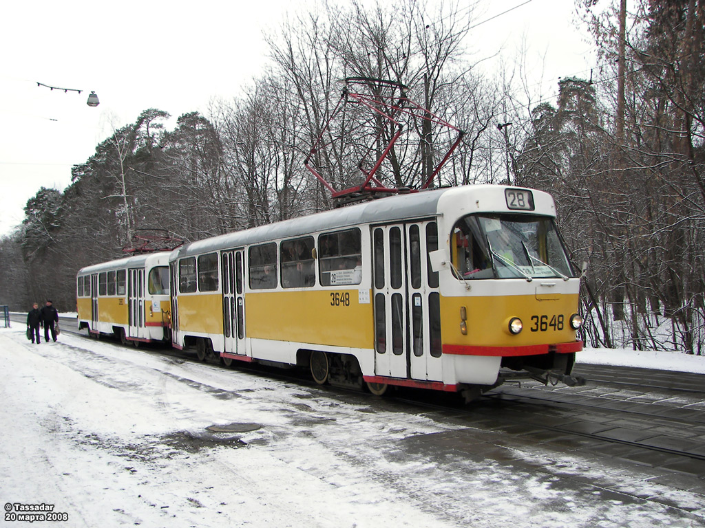 Москва, Tatra T3SU № 3648