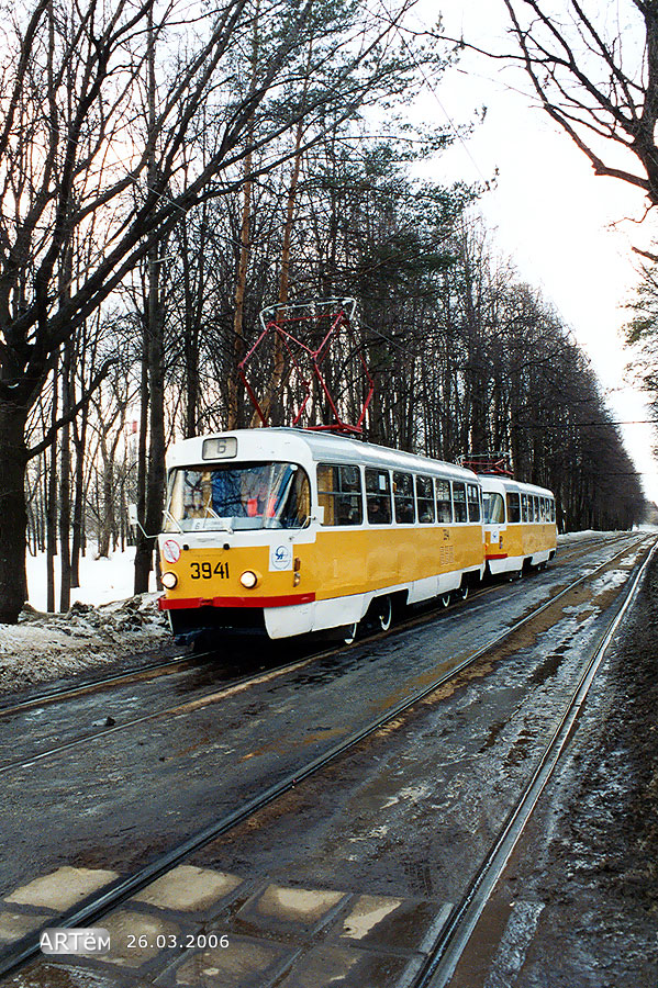 Москва, Tatra T3SU № 3941