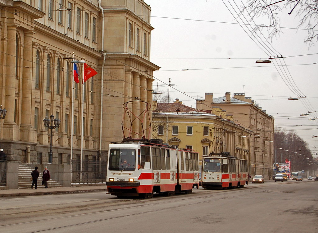 Санкт-Петербург, ЛВС-86К-М № 3455; Санкт-Петербург, ЛВС-86К № 3032