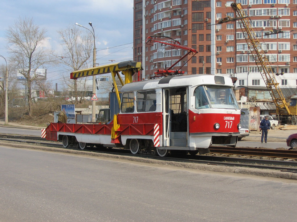 Самара, Tatra T3SU (двухдверная) № 717; Самара — Строительство и ремонты трамвайных линий