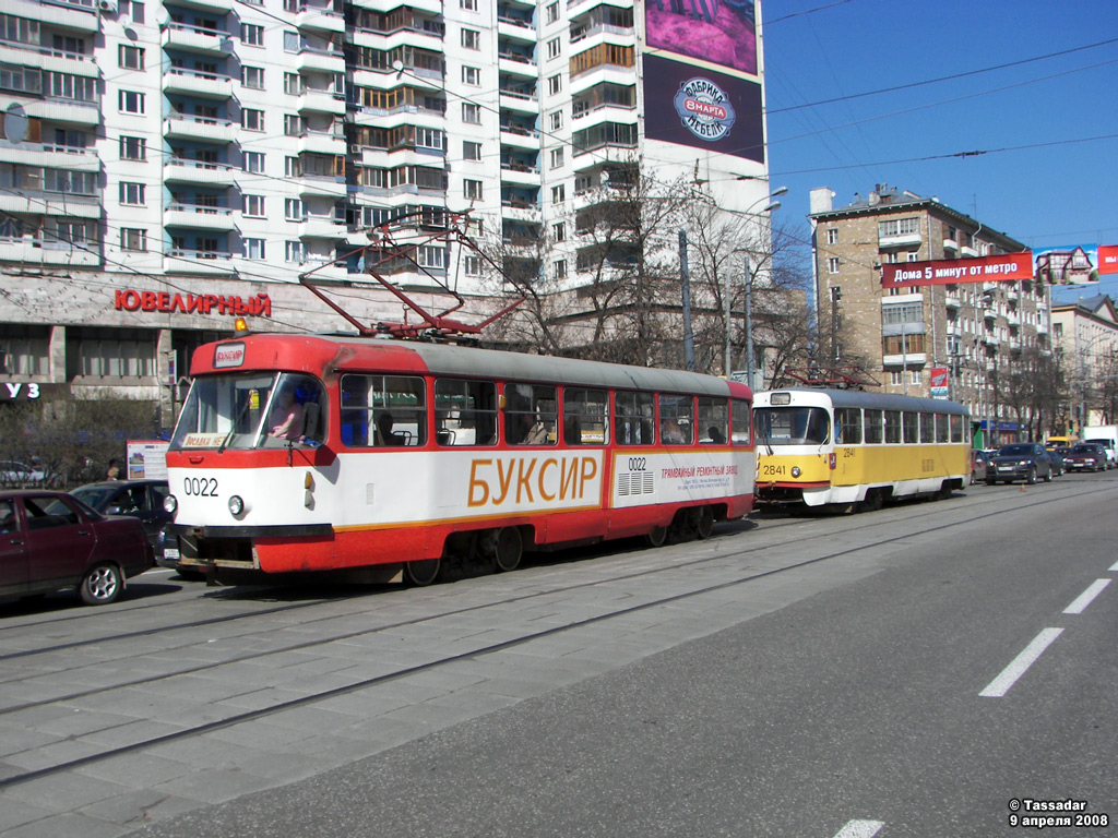 Москва, Tatra T3SU № 0022