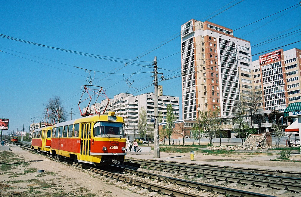 Волгоград, Tatra T3SU (двухдверная) № 2686; Волгоград, Tatra T3SU (двухдверная) № 2687