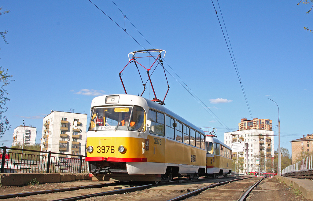 Москва, Tatra T3SU № 3976
