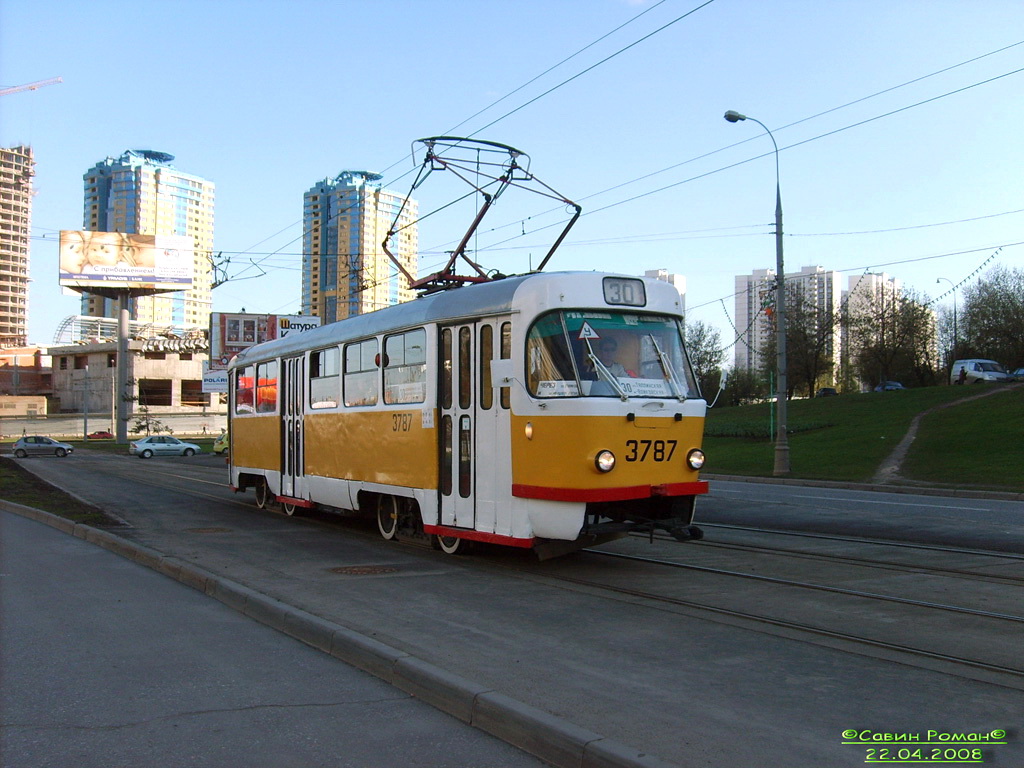 Москва, Tatra T3SU № 3787