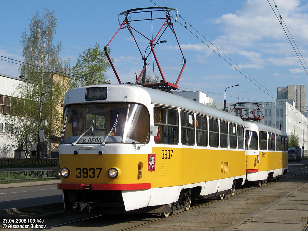 Москва, Tatra T3SU № 3937