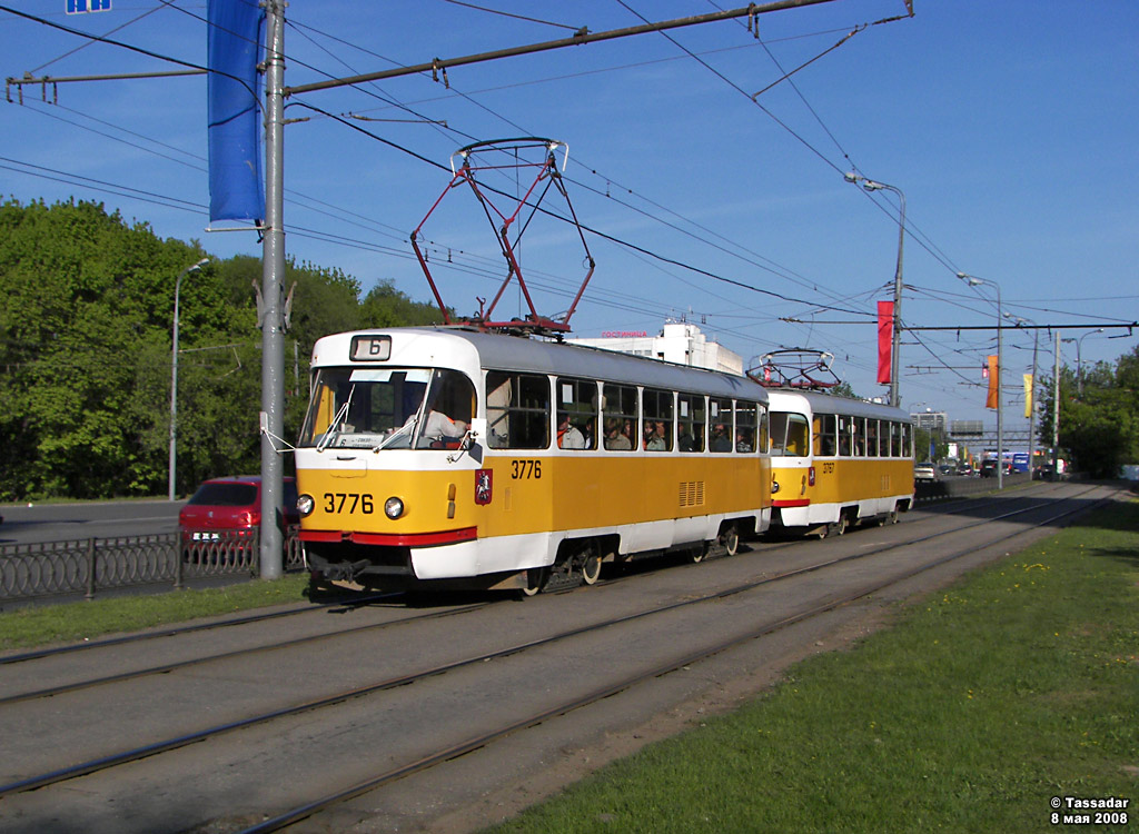 Москва, Tatra T3SU № 3776