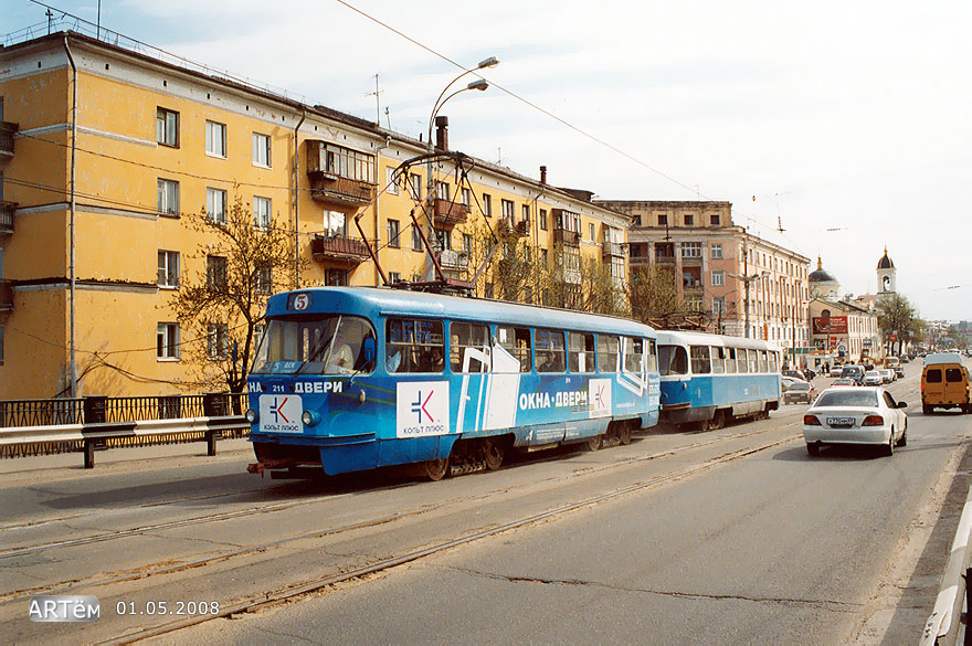 Tver, Tatra T3SU # 211; Tver — Streetcar lines: New Volzhsky Bridge