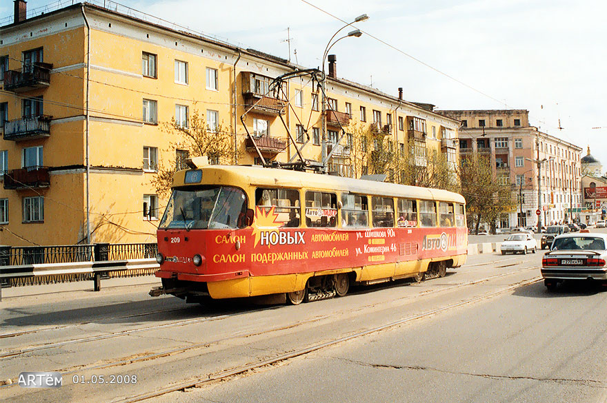 Tver, Tatra T3SU č. 209; Tver — Streetcar lines: New Volzhsky Bridge