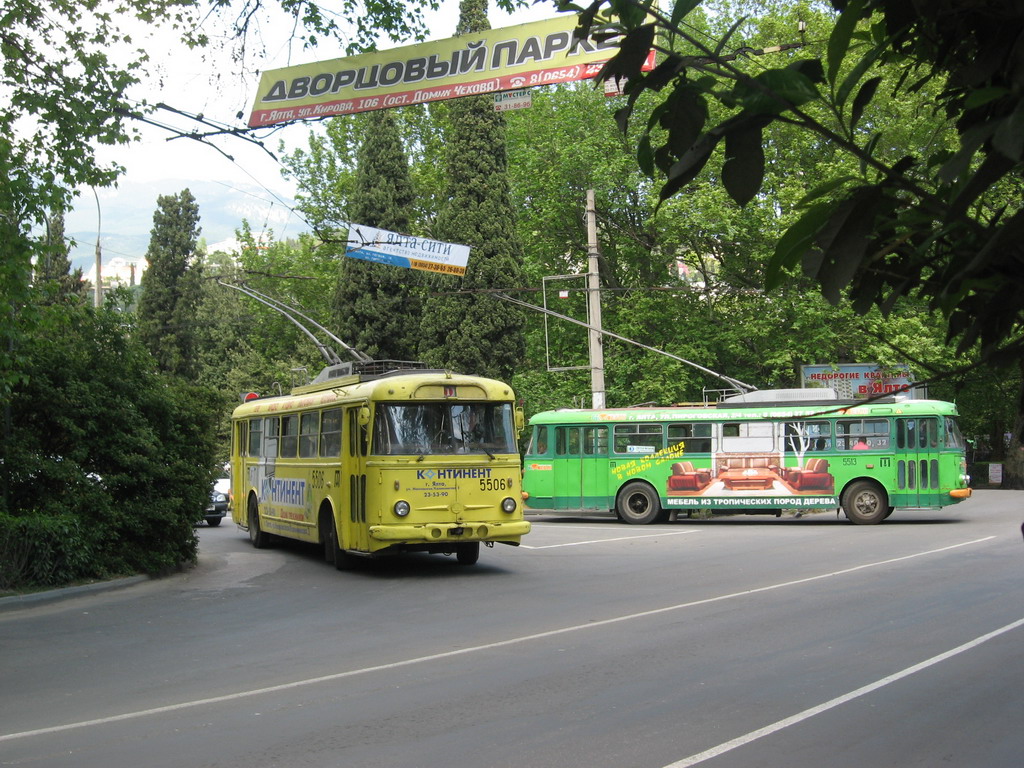 Крымский троллейбус, Škoda 9Tr19 № 5506; Крымский троллейбус, Škoda 9Tr19 № 5513