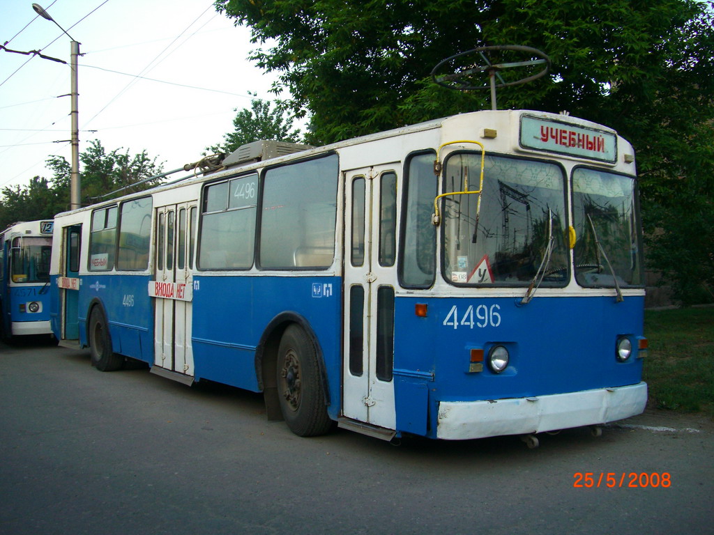 Volgográd, ZiU-682V [V00] — 4496; Volgográd — Depots: [4] Trolleybus depot # 4