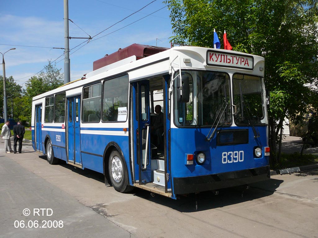 Moscow, ZiU-682GM1 (with double first door) № 8390; Moscow — 29th Trolleybus Championship