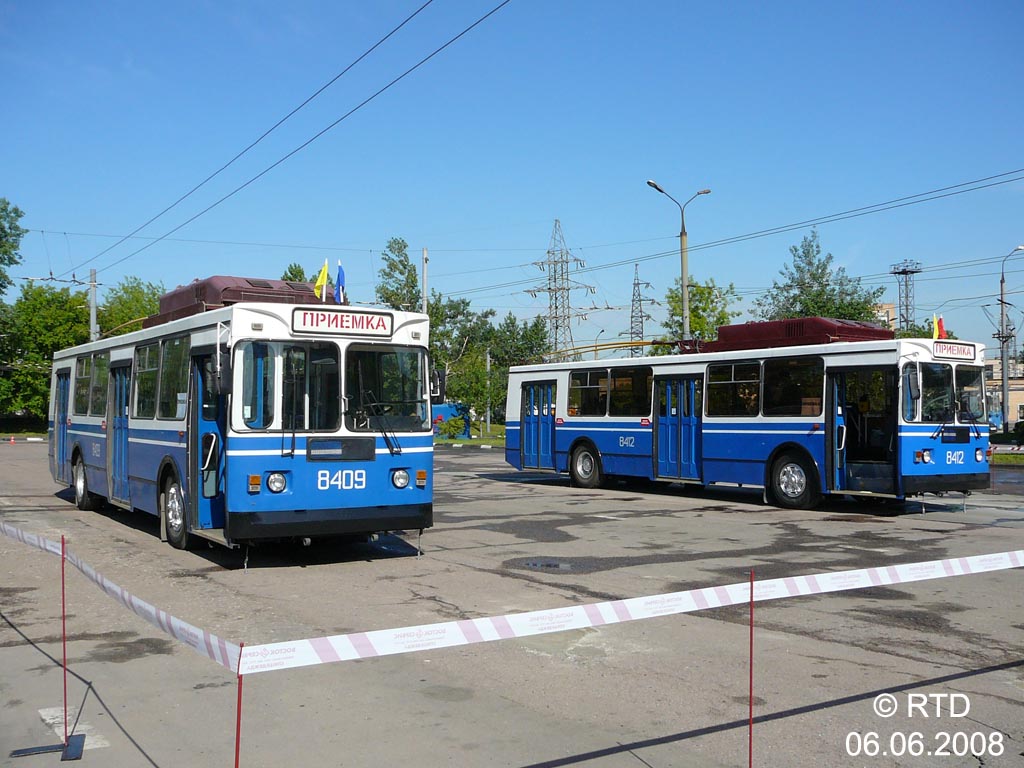 Москва, ЗиУ-682ГМ1 (с широкой передней дверью) № 8409; Москва, ЗиУ-682ГМ1 (с широкой передней дверью) № 8412; Москва — 29-й конкурс водителей троллейбуса