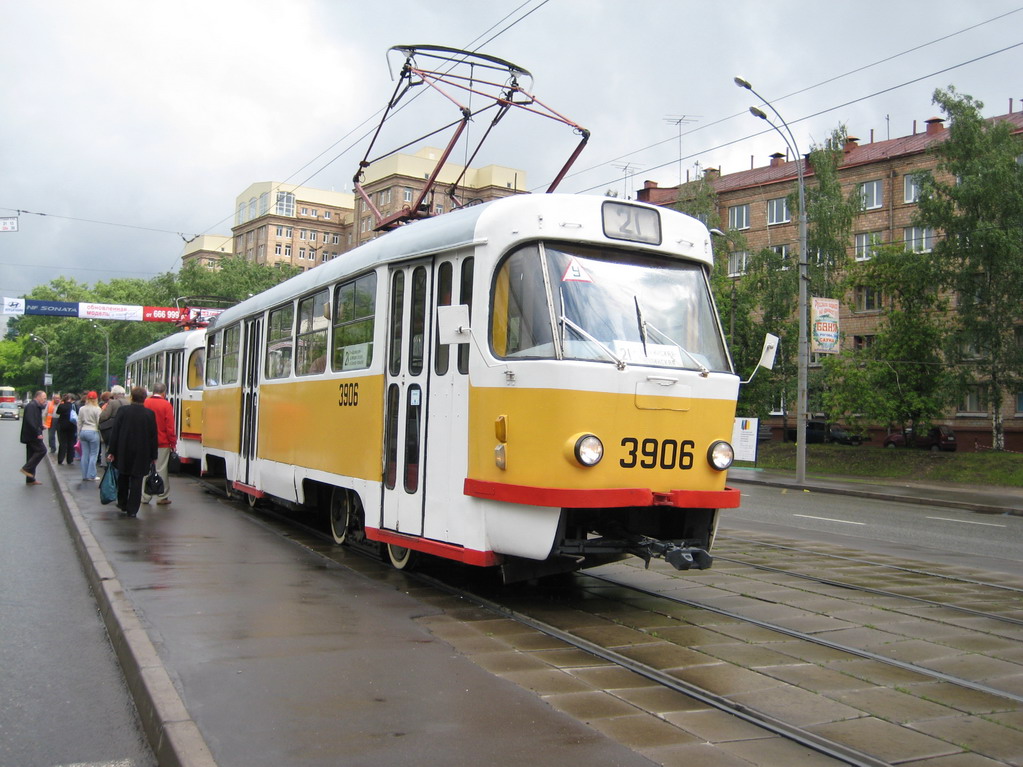 Москва, Tatra T3SU № 3906